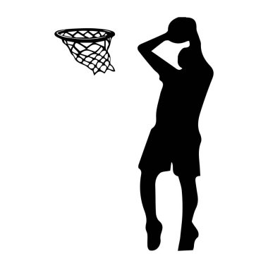 Basketbol oynayan bir kişinin simgesi