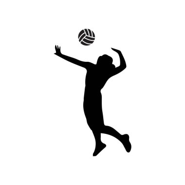 Voleybol sembolü illüstrasyonu oynayan kişinin simgesi