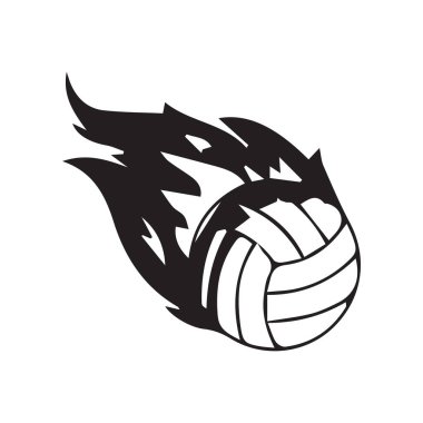 Voleybol ikon vektörleri illüstrasyonu