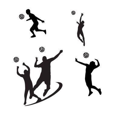 Voleybol sembolü illüstrasyonu oynayan kişinin simgesi