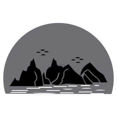 dağ simgesi vektörleri gösterimi