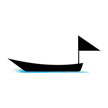 Gemi simgesi resimlerinin vektör illüstrasyonu