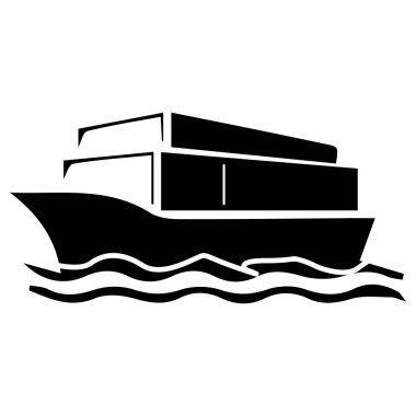 kargo gemisi simge vektörleri çizimi