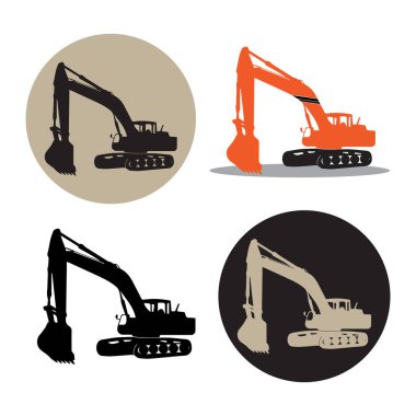 Kazıcı ağır ekipman araç simgesi