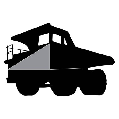 Kazıcı ağır ekipman araç simgesi