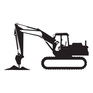 Kazıcı ağır ekipman araç simgesi