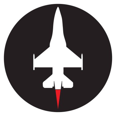 Avcı uçağı ikon vektörleri illüstrasyon sembolü tasarımı