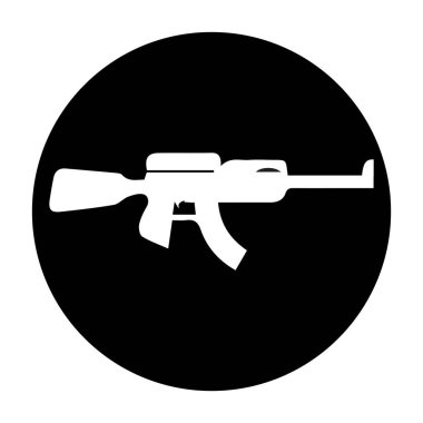 tüfek ikonu vektör çizim sembolü tasarımı