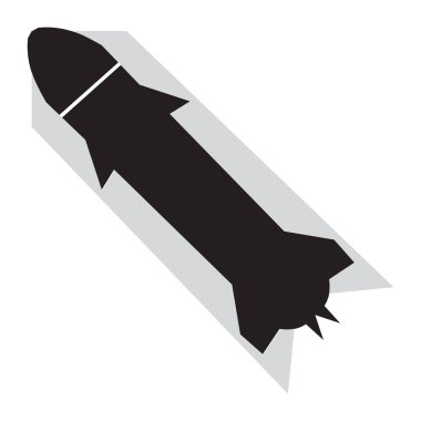 Nükleer bomba ikon vektörleri çizimi