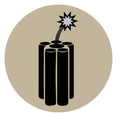 dinamit bombası ikon vektörleri çizimi