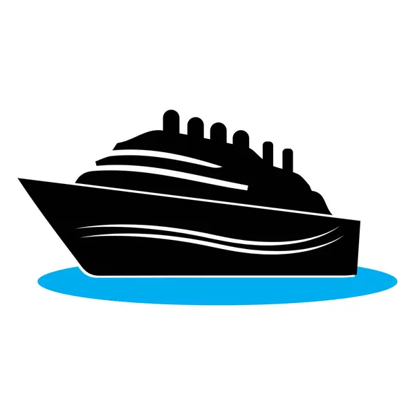 Gemi Simgesi Resimlerinin Vektör Illüstrasyonu — Stok Vektör