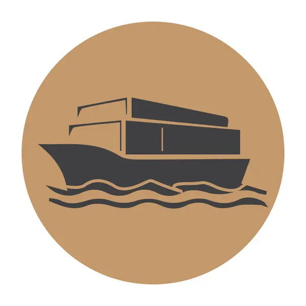 Abbildung Zur Ikone Des Frachtschiffes — Stockvektor