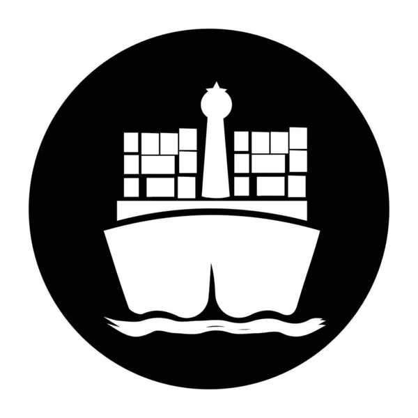 Abbildung Zur Ikone Des Frachtschiffes — Stockvektor