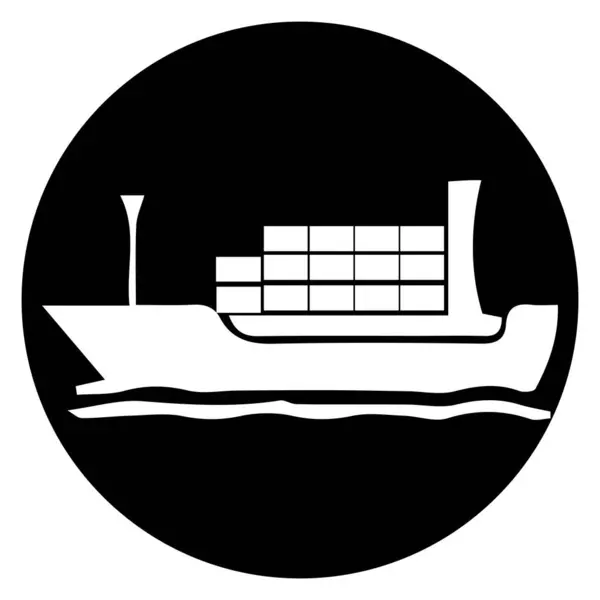 Иллюстрация Иконок Грузового Корабля — стоковый вектор