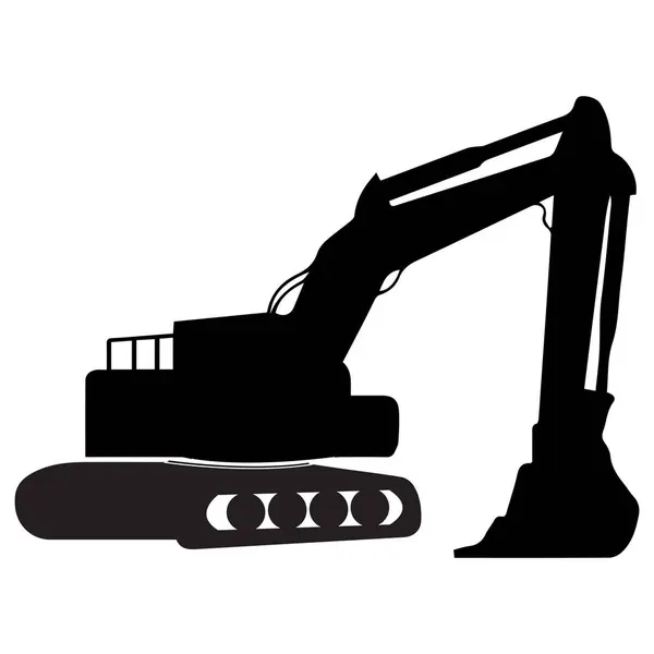 Excavadora Equipo Pesado Vehículo Icono — Vector de stock
