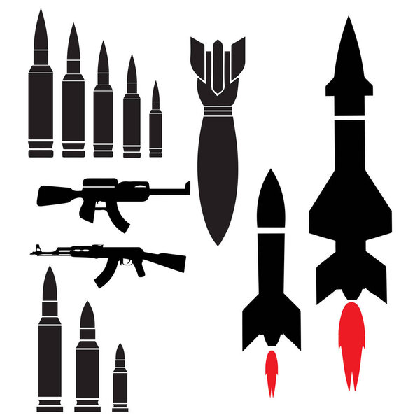 векторная иллюстрация ракет и ракет