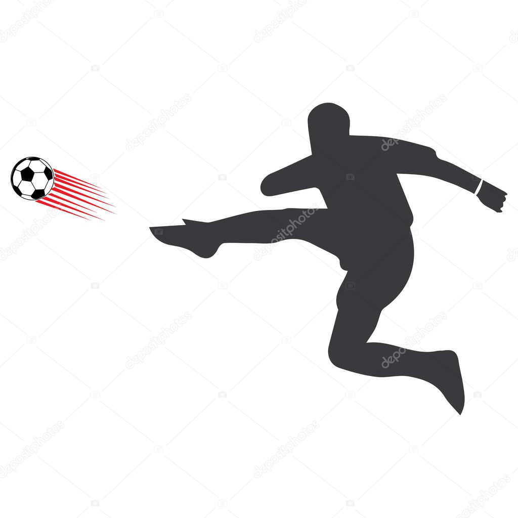 Person kicking ball icon vector illustration symbol design