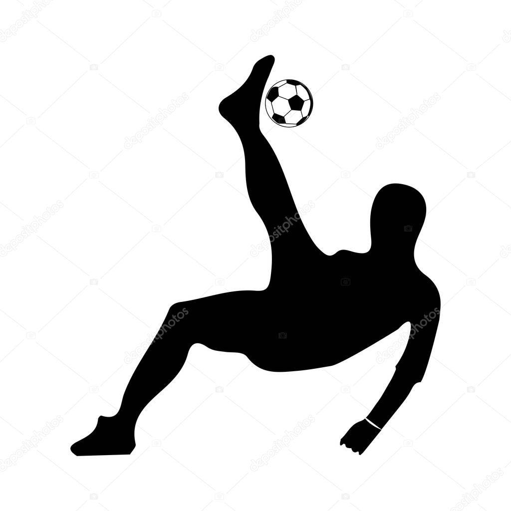 Person kicking ball icon vector illustration symbol design