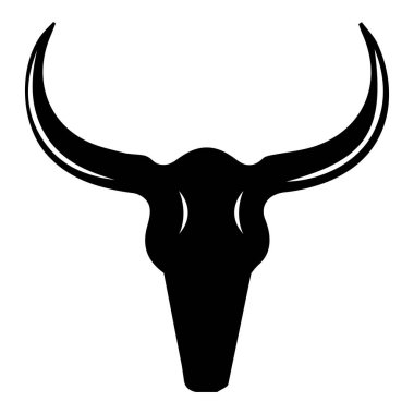 Beyaz arkaplanda izole edilmiş güçlü boğa simgesi.