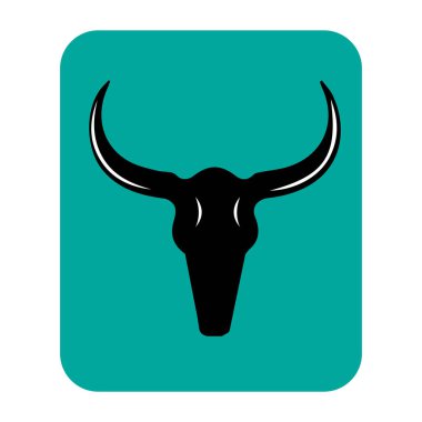 Beyaz arkaplanda izole edilmiş güçlü boğa simgesi.