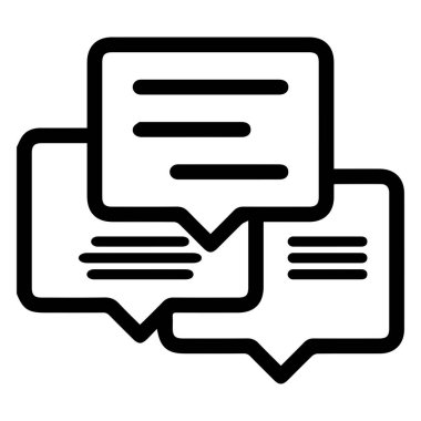 İleti simgesi vektörü ayarlandı. Sohbet illüstrasyon tabela koleksiyonu. Forum sembolü. İletişim logosu.