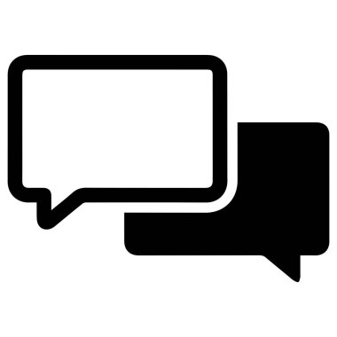 İleti simgesi vektörü ayarlandı. Sohbet illüstrasyon tabela koleksiyonu. Forum sembolü. İletişim logosu.