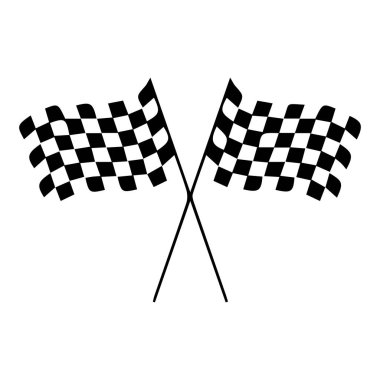 Yarış bayrağı. Yarış bayrağı vektör simgesi. Son bayrak. Vektör tasarımı illüstrasyonu