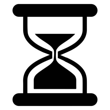 Uygulamalar ve web siteleri için klasik kum saati / kum saati simgesi veya saat yassı simgesi