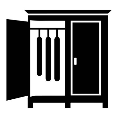 Gardırop simgesi, basit vektör tasarımı