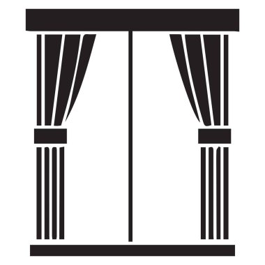 perde simge vektörleri illüstrasyon sembolü tasarımı