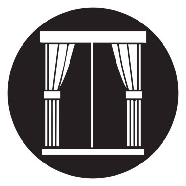 perde simge vektörleri illüstrasyon sembolü tasarımı