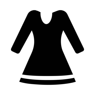 Kadın elbisesi ikon vektörleri illüstrasyonu