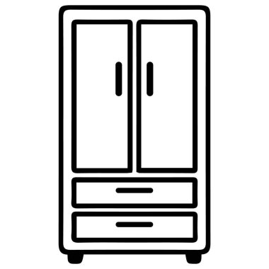 dolap simgesi vektör illüstrasyon tasarımı