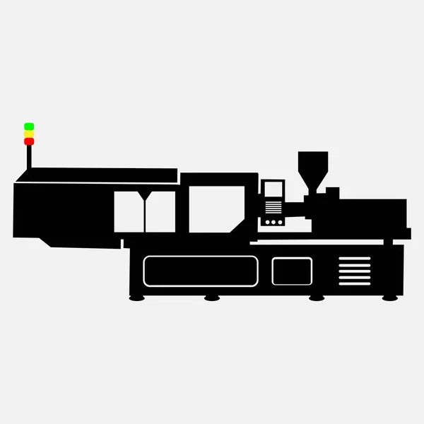Plastik enjeksiyon kalıp makinesi ikon vektör illüstrasyon sembolü tasarımı
