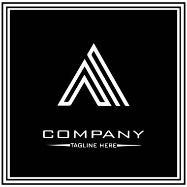 soyut logo tasarımı, siyah ve beyaz geometrik teknoloji simgesi