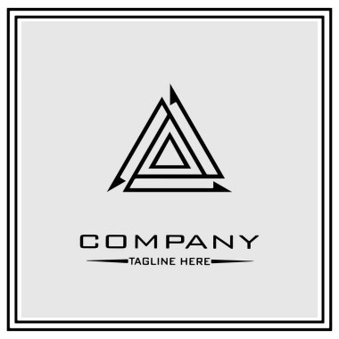 soyut logo tasarımı, siyah ve beyaz geometrik teknoloji simgesi
