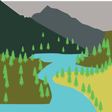 dağ vektörleri illüstrasyon sembolü tasarımı