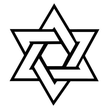 Yahudi dini ikon vektör illüstrasyonu