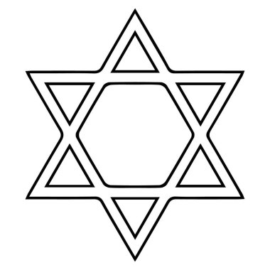 Yahudi dini ikon vektör illüstrasyonu