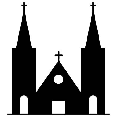 Hıristiyan kilise ikonu vektör illüstrasyonu