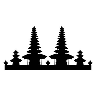 Hindu dini tapınak ikonu vektör illüstrasyonu