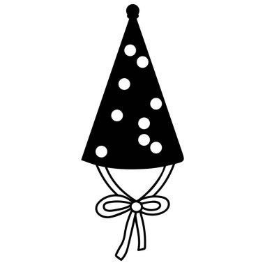 Doğum günü şapkası simgesi vektörleri illüstrasyonu