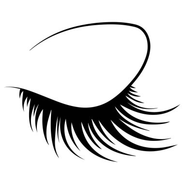 kirpik simge vektörleri illüstrasyon sembolü tasarımı