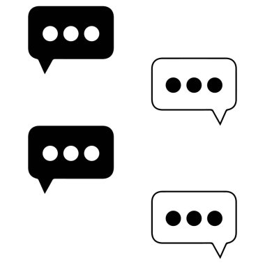 Sohbet simgesi illüstrasyon tasarımı