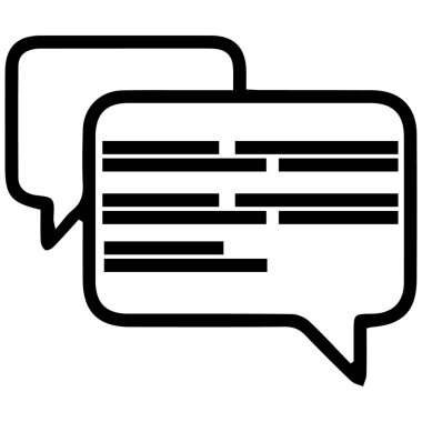 Sohbet simgesi illüstrasyon tasarımı