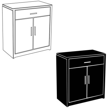 dolap simgesi vektörleri illüstrasyon sembolü tasarımı
