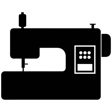Dikiş makinesi simgesi vektörleri illüstrasyon sembolü tasarımı