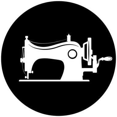 Dikiş makinesi simgesi vektörleri illüstrasyon sembolü tasarımı
