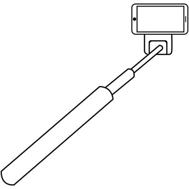 selfie çubuğu ikon vektörleri illüstrasyon sembolü tasarımı