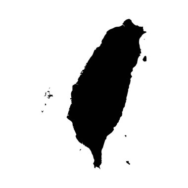 Tayvan haritası simge vektörleri çizimi